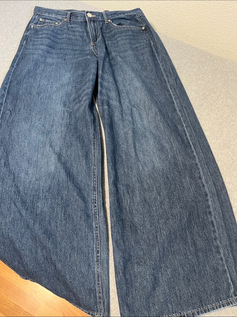 sincerely jules wide leg jeans size 31 festival boho loose relaxed indie
